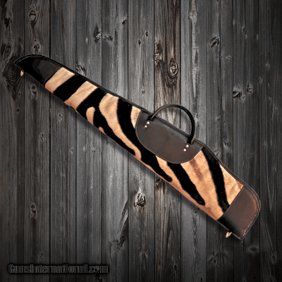Authentic Equus Burchelli Zebra Hide Low Scoped Rifle Case