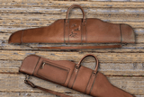 High Scoped Leather Rifle Case with Custom Pyrography Art - 3 of 5