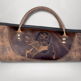 Custom Leather Shotgun Case with Hand-drawn Art Work