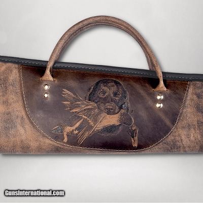 Custom Leather Shotgun Case with Hand-drawn Art Work