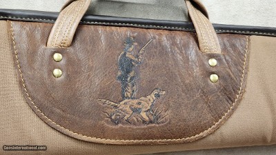 Canvas and Leather Shotgun Case with Custom Art Work