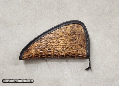 Large Embossed Alligator Print Pistol Case