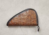 Large Leather Tooled Pistol Case