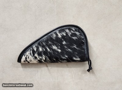 Large Hair On Hide Leather Pistol Case