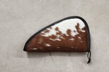 Large Hair On Hide Leather Pistol Case - 2 of 4