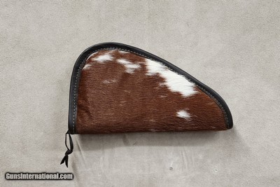 Large Hair On Hide Leather Pistol Case
