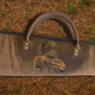 Leather Shotgun Case with Custom Art Work
