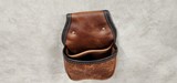 Handmade Leather Double Shell Bag with Cowhide Embossed Ostrich Front | Premium Shotgun Ammo Pouch USA - 5 of 5