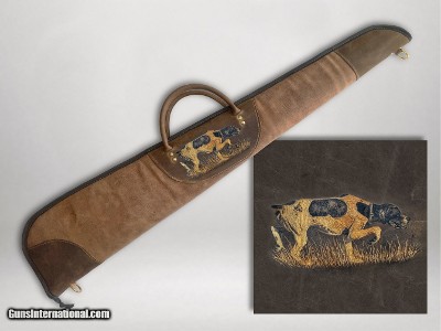 Custom Hand Burned Leather Shotgun Case with Personalized Artwork