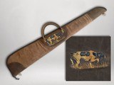 Custom Hand Burned Leather Shotgun Case with Personalized Artwork
