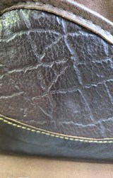 Wildebeest Leather Large Pistol Case – Handcrafted Exotic Hide Gun Protector - 2 of 6