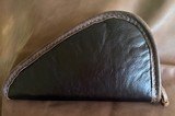 Wildebeest Leather Large Pistol Case – Handcrafted Exotic Hide Gun Protector - 4 of 6