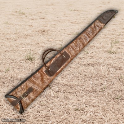 Ostrich Embossed Cowhide Shotgun Case