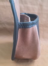 Double Leather Shell Bag with Custom Dog Artwork– Belt Loop Back – Handmade USA - 5 of 5