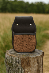 Elephant-Embossed Leather Double Shell Bag – Handmade Cowhide Shotgun Pouch - 5 of 5