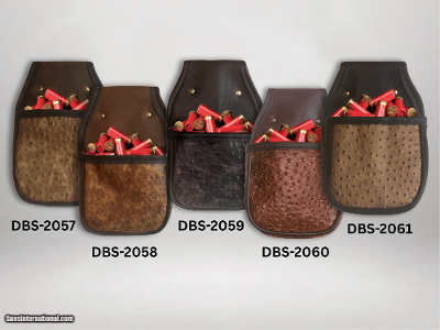 Ostrich-Embossed Double Shell Bags – Buy Alone or with Belt