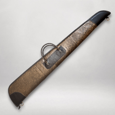 Elephant Embossed Leather Shotgun Case – 51” Interior – Made in USA