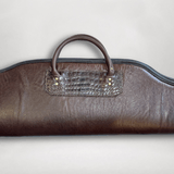 High Scope Leather Rifle Case 46” | Genuine Alligator Trim | Handmade USA