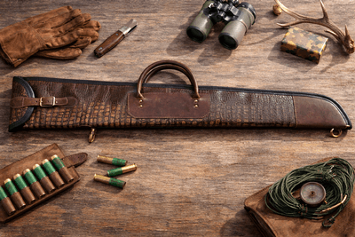 Alligator Cowhide Embossed Leather Gun Slip 49” | Handmade Shotgun Slip | Made in USA - Image 3 of 4