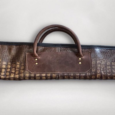 Alligator Cowhide Embossed Leather Gun Slip 49” | Handmade Shotgun Slip | Made in USA - Image 2 of 4