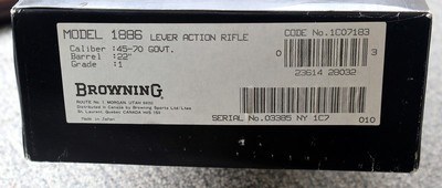 Browning 1886 Grade 1 Lever Action Saddle Ring Carbine in 45-70 - Image 4 of 20