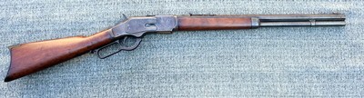 Winchester Model 1873 Lever Action Saddle Ring Short Rifle in .44-40 WCF. - Image 1 of 20