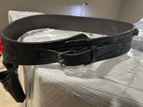 Black Leather Holster 46 Waist
Fits 44cal or 45cal
SAA - 5 of 7