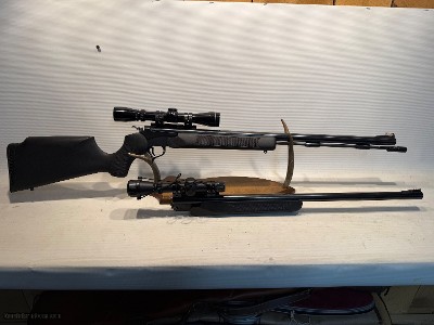 Thompson Center Encore 50 Cal. and Rifled 20 Ga. Barrel INCLUDES Two Leupold Scopes