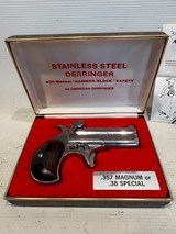 American Arms Mdl. M-1 Derringer .357 mag w/ Original Presentation Case