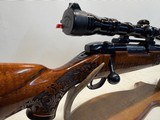 Weatherby Mark V Lazermark .270 Weatherby Mag. w/ Redfield Wide View Lo-Pro 3-9x Scope 5 Panel Engraved - 3 of 23