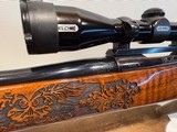 Weatherby Mark V Lazermark .270 Weatherby Mag. w/ Redfield Wide View Lo-Pro 3-9x Scope 5 Panel Engraved - 12 of 23