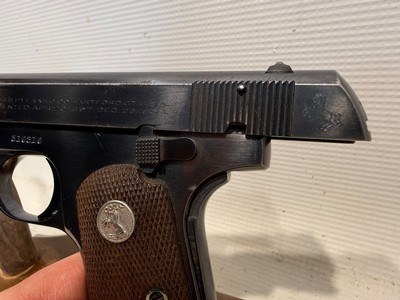 Colt Model 1903 Pocket Type IV 32 Rimless w/ Wood Grips - Image 9 of 20