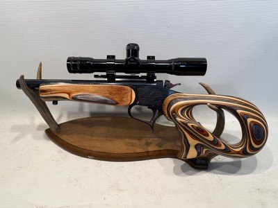 Thompson Center Contender .22 Lr w/ Burris 5x Scope and Custom Stock - Image 1 of 16