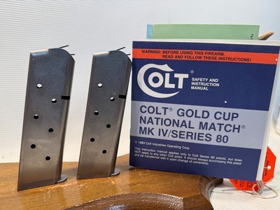 Colt MK IV Series 80 Gold Cup National Match .45 ACP w/ Original Box, Paperwork, 3 Mags and a Bianchi Scorpid Holster - Image 2 of 21