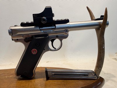 Ruger Mark IV Target .22 LR w/ 5 1/2” Heavy Barrel and Red Dot Sight - Image 1 of 18