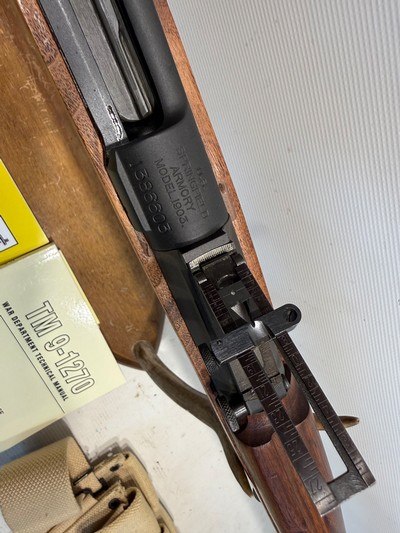 Springfield Armory Model 1903 .30-06 w/ Stripper Clips, Ammo Belt, and Two Books - Image 6 of 25