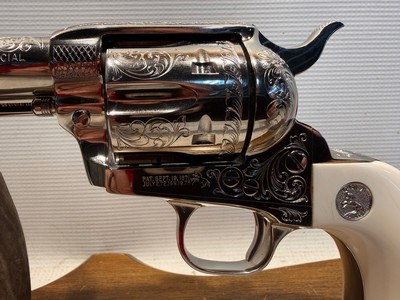 NIB Colt Custom Shop SAA.38 Spl. w/ 3 1/2” Barrel, Original Box and Engraved by Master Engraver Scalese - Image 3 of 21