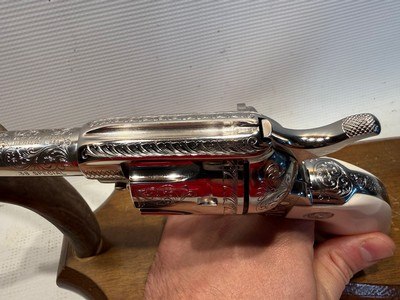 NIB Colt Custom Shop SAA.38 Spl. w/ 3 1/2” Barrel, Original Box and Engraved by Master Engraver Scalese - Image 11 of 21