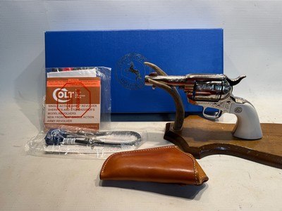 NIB Colt Custom Shop SAA.38 Spl. w/ 3 1/2” Barrel, Original Box and Engraved by Master Engraver Scalese - Image 21 of 21