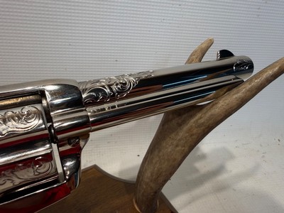 Colt Single Action Army (SAA) Engraved European Edition 9mm w/ 5 1/2” Barrel and Real Ivory Grips - Image 8 of 19