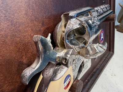 Uberti American Historical Foundation SAA General Patton .45 LC w/ Display Case, Box and Leather Holster - Image 9 of 22