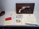 Uberti American Historical Foundation SAA General Patton .45 LC w/ Display Case, Box and Leather Holster - Image 3 of 22