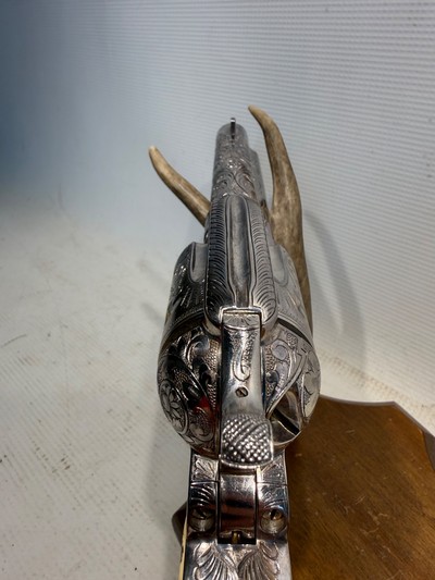 Uberti American Historical Foundation SAA General Patton .45 LC w/ Display Case, Box and Leather Holster - Image 20 of 22