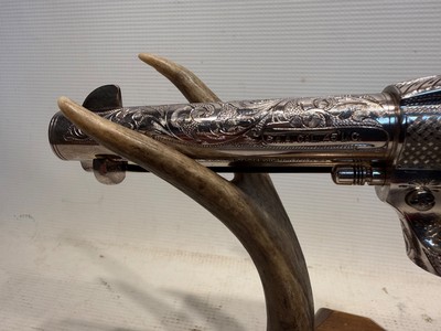Uberti American Historical Foundation SAA General Patton .45 LC w/ Display Case, Box and Leather Holster - Image 15 of 22