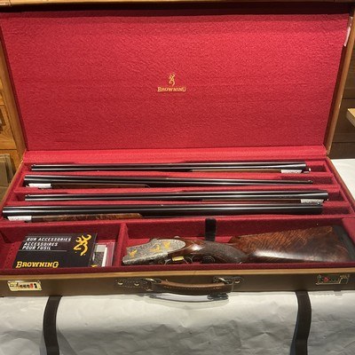 Browning, Sideplate High Grade, 4 Barrel Set, 12g, 20g, 28g, .410 - Image 9 of 10