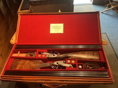Boss Pair, Sidelever Side by Sides, 16 gauge, 2 bbl Set - Image 11 of 12