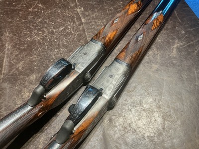 Boss Pair, Sidelever Side by Sides, 16 gauge, 2 bbl Set - Image 7 of 12