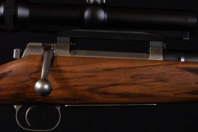 Factory Game Scene Engraved Mauser M03 .404 Jeffery Takedown Rifle | Swarovski Habicht | Certified Safari-Ready™ - Image 10 of 14