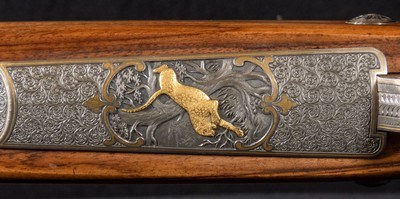 Winchester Model 70 “Leopard” .338 Win Mag — Gerd Rausch Engraved Custom Shop Big Five Series Rifle - Image 10 of 20