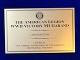 Springfield Armory M1 Garand – American Legion WWII Victory Limited Edition – Complete Presentation Set - Image 5 of 15